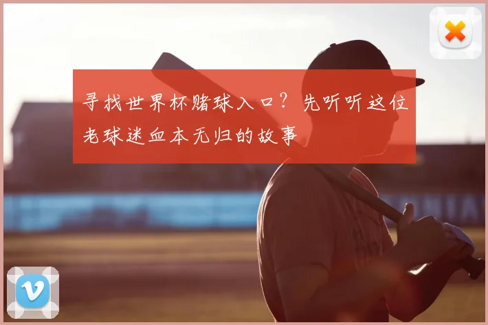 寻找世界杯赌球入口？先听听这位老球迷血本无归的故事