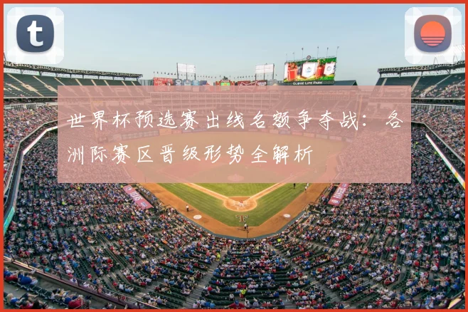 世界杯预选赛出线名额争夺战：各洲际赛区晋级形势全解析